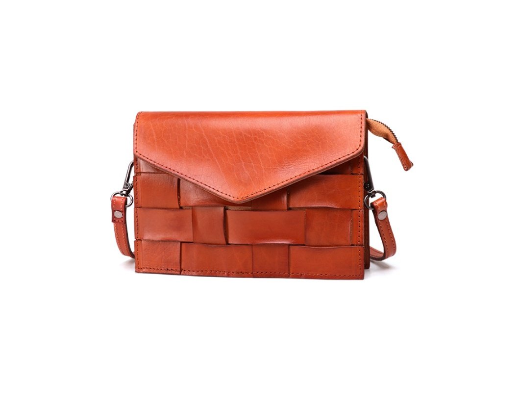 Vintage vegetable tanned leather shoulder bag