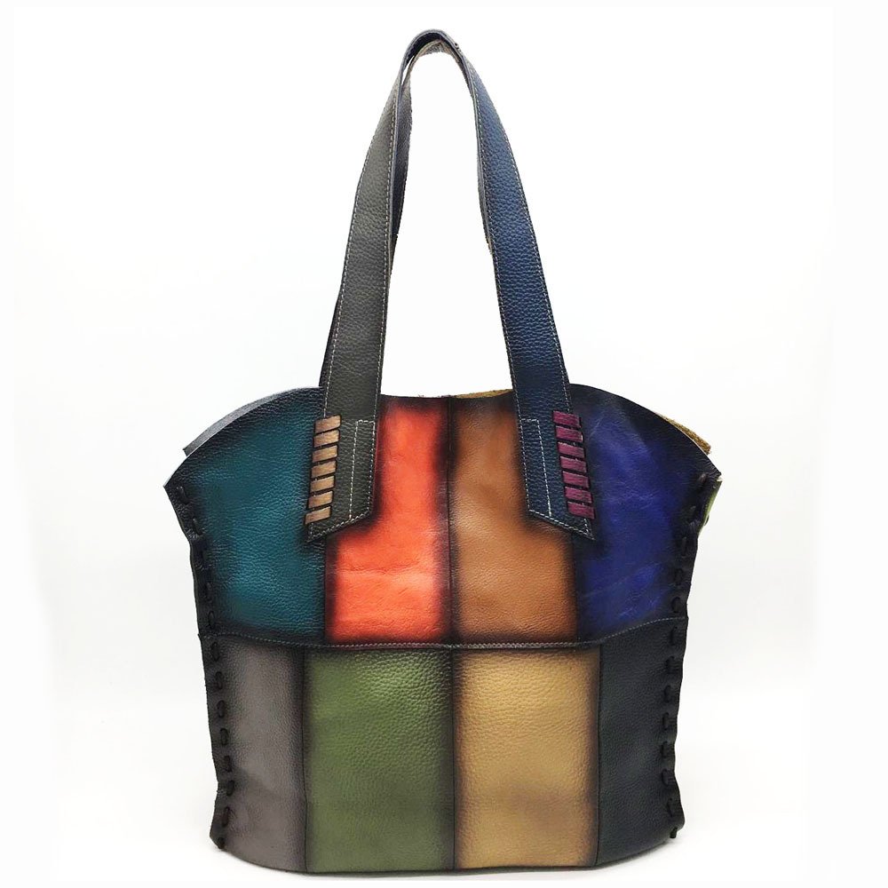 Cowhide one-shoulder bag