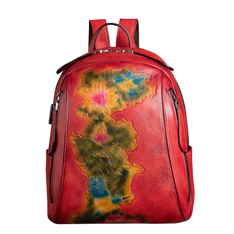 Large Capacity Three Dimensional Embossed Vintage Shoulder Bag