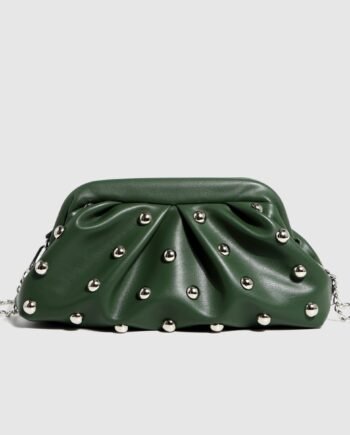 Pleated Dumpling Bag Rivet Chain Shoulder Messenger Bag