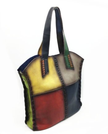 Cowhide one-shoulder bag