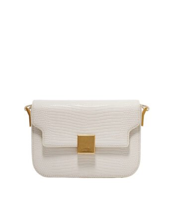 Retro All-match Lizard Pattern Leather Knight Saddle Bag