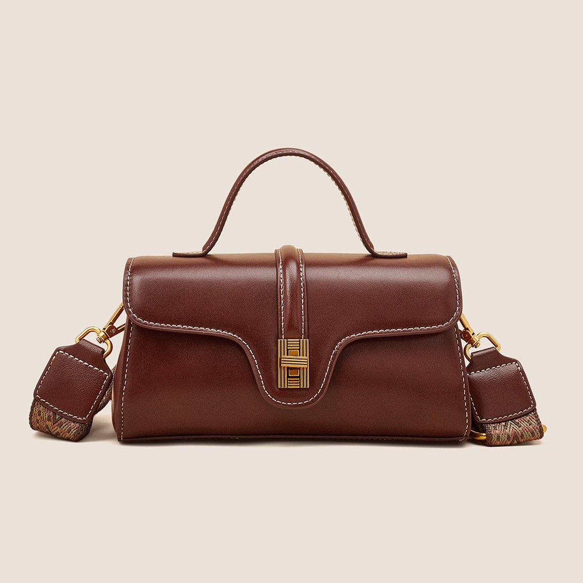 Niche Original High Sense Mild Luxury Retro Cambridge Portable Messenger Bag