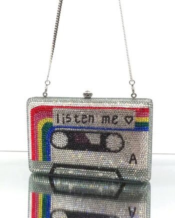 Cassette Tape Clutch Women Crystal Evening Bag