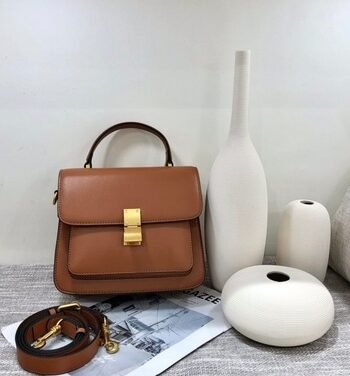 Leather Cow Women's High-end Retro Square Shoulder Bag