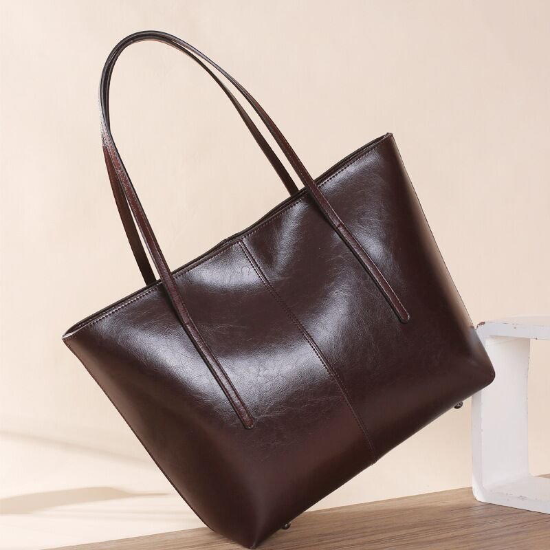 New Women's Fashion Shoulder Cowhide Large Capacity Women's Bag