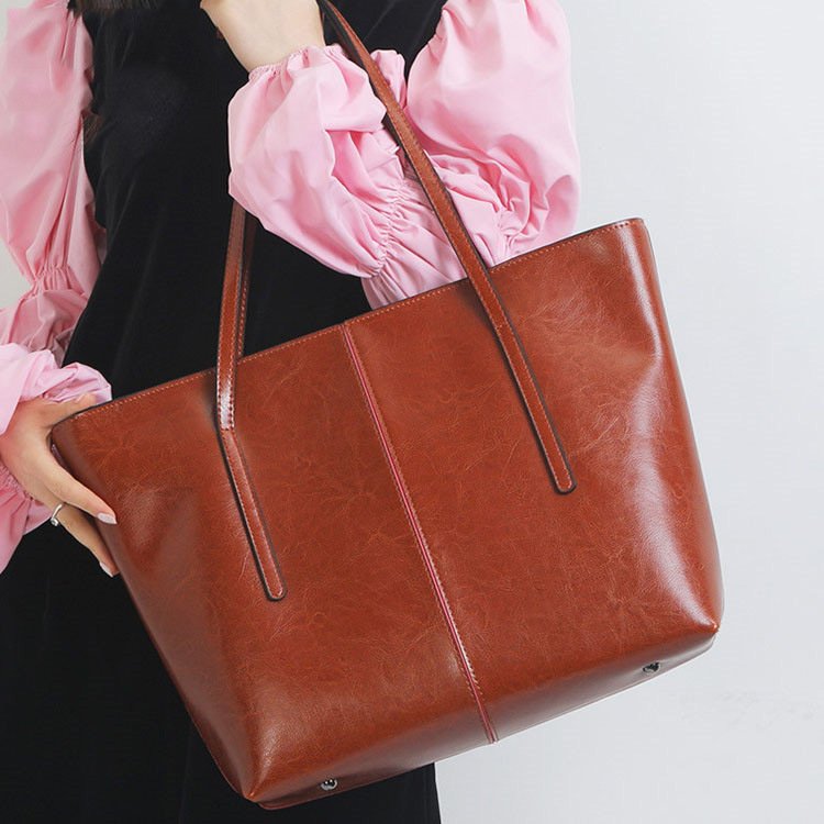 New Women's Fashion Shoulder Cowhide Large Capacity Women's Bag